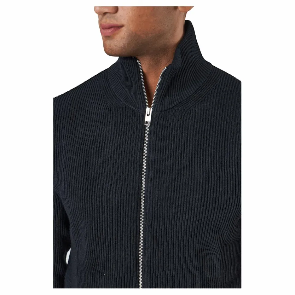 Jack & Jones Jprperfect Knit Zip Cardigan Black Svart Discount