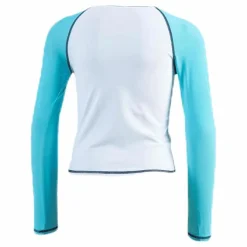 Jr UV Shirt LS Turquoise/White*Wyte Hot