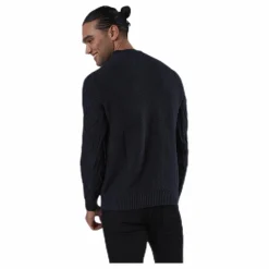 Julian Knit Cable High Neck Blue*Jack & Jones Clearance