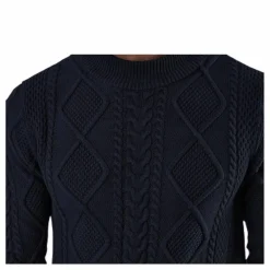 Julian Knit Cable High Neck Blue*Jack & Jones Clearance
