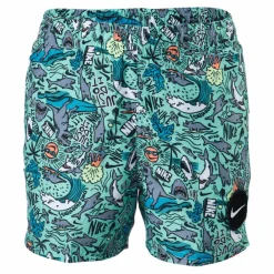 Nike Swim Junior 4" Volley Short AOP Green Flerfärgad Sale