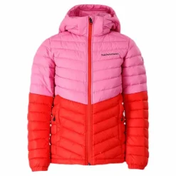 Junior Frost Blocked Down Hood Pink/Red*Peak Performance Discount
