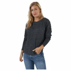 Only Kally Boatneck 4/5 Top Jrs Grey Grå Best