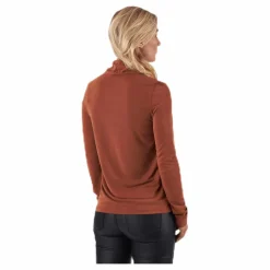 Pieces Kamala Ls Rollneck  Top  Brown Brun Clearance