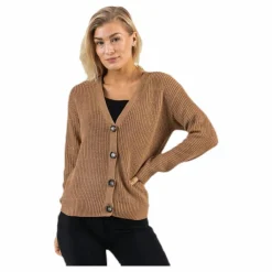 Pieces Karie Ls Knit Cardigan Beige Hot