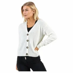 Karie Ls Knit Cardigan White*Pieces Hot