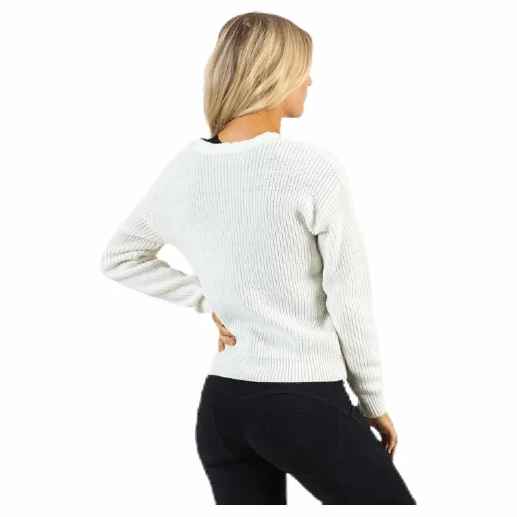 Karie Ls Knit Cardigan White*Pieces Hot