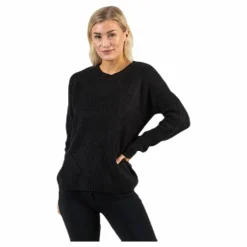 Karie Ls O-Neck Knit Black*Pieces Best