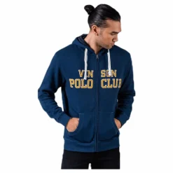 Kent Sweatshirt Zip Blue*Vinson Polo Club Online