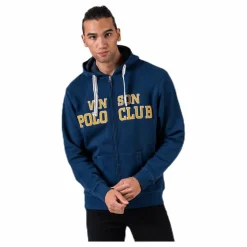 Kent Sweatshirt Zip Blue*Vinson Polo Club Online