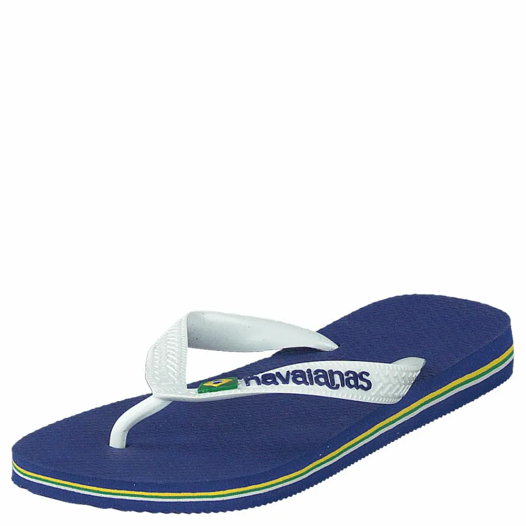Havaianas Kids Brasil Logo Marine Blue Blå och Grå Best