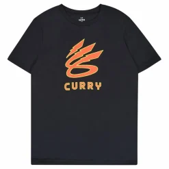 Under Armour KIDS UA CURRY LIGHTNING LOGO SS Svart Discount
