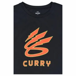 Under Armour KIDS UA CURRY LIGHTNING LOGO SS Svart Discount