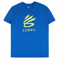Under Armour KIDS UA CURRY LIGHTNING LOGO SS Blå Outlet