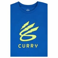 Under Armour KIDS UA CURRY LIGHTNING LOGO SS Blå Outlet