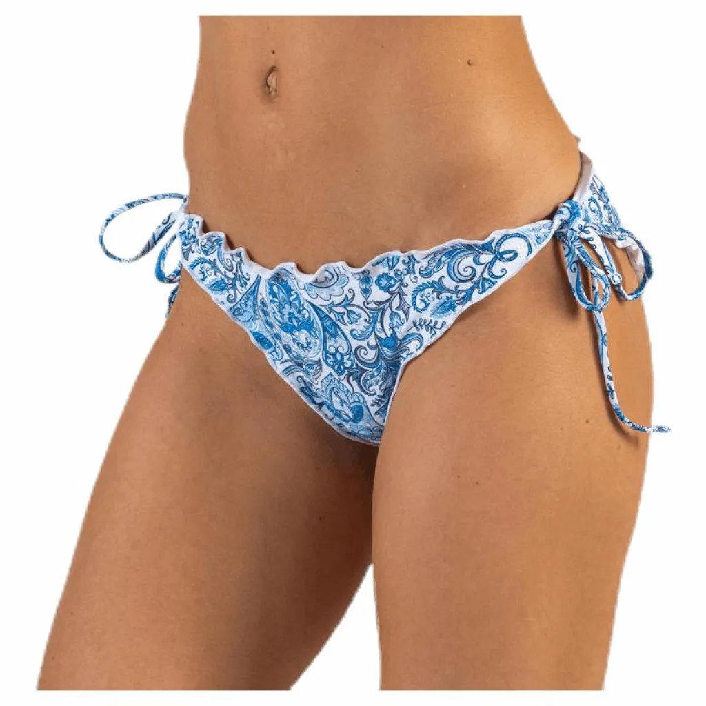 Kimo Ruffle Tie Tanga Blue*Waikani Beachwear Hot
