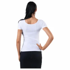Pieces Kitte Ss Top White Vit