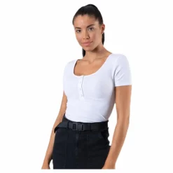 Pieces Kitte Ss Top White Vit