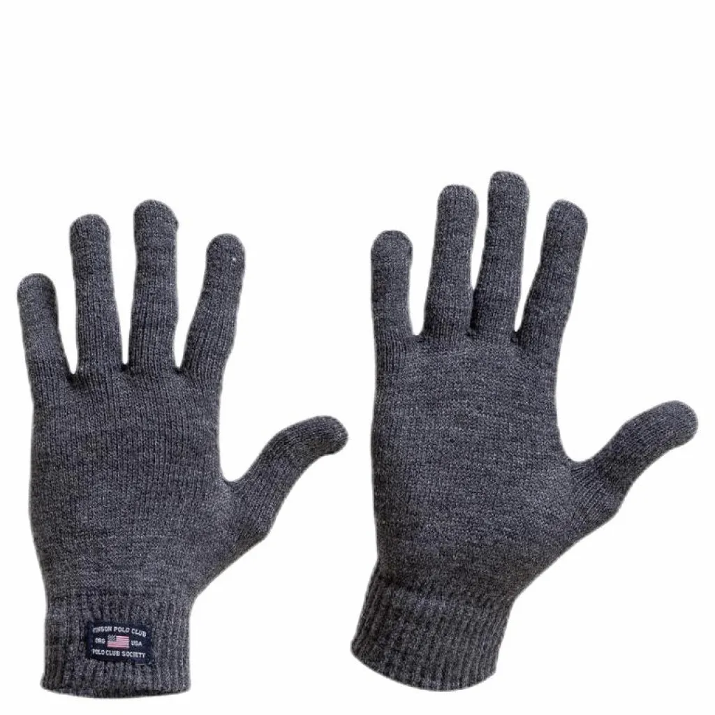 Vinson Polo Club Konner Gloves Grey Grå Discount