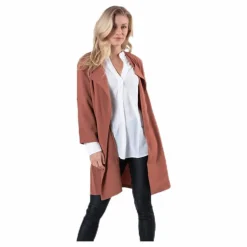Pieces Kornelia 3/4 Coatigan Brown Brun Best