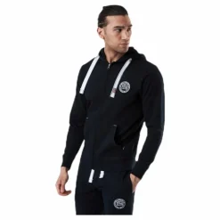 Vinson Polo Club Krew Sweatshirt Full Zip Black Svart New