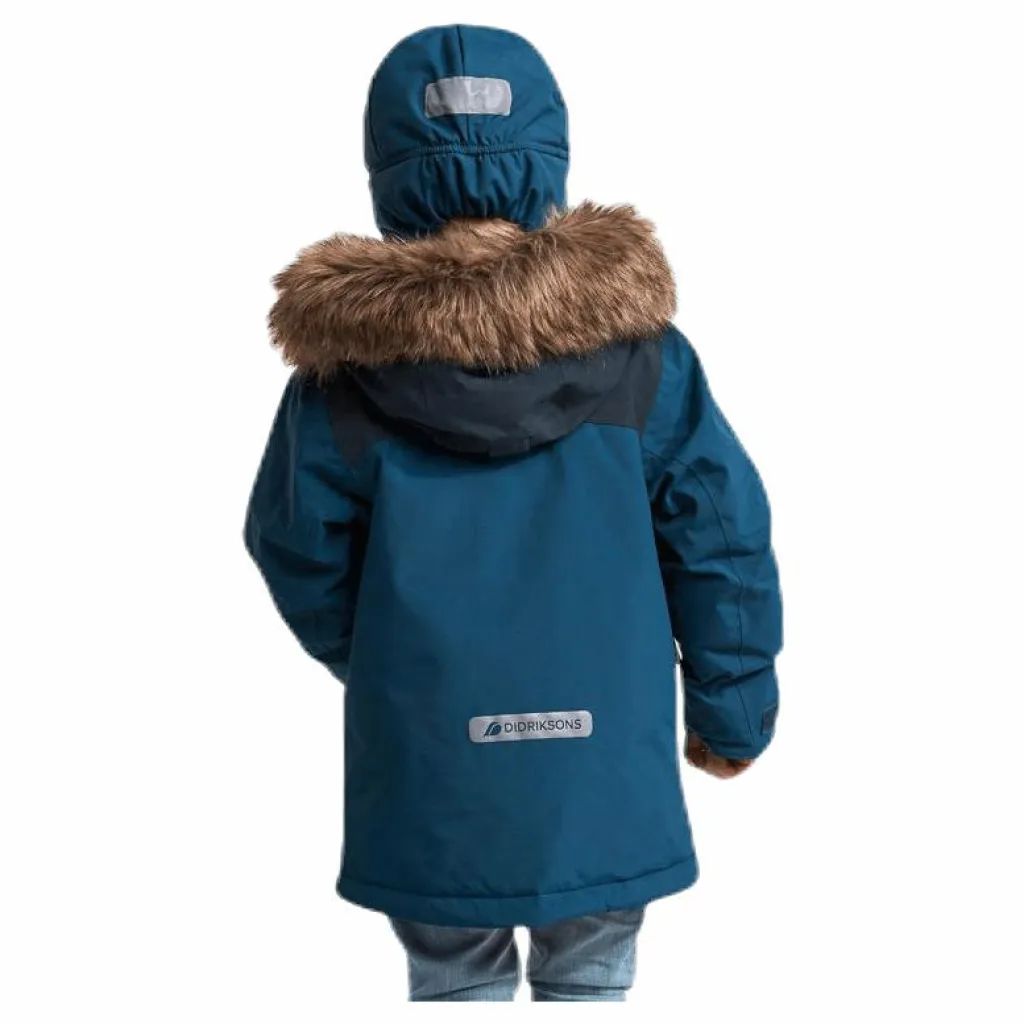 Didriksons Kure Kid's Parka Blue Blå