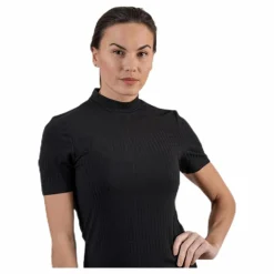 Kylie Ss T-Neck Top  Black*Pieces Discount