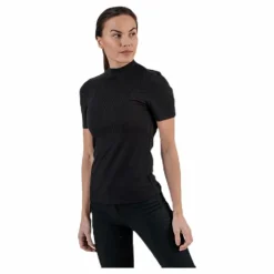 Kylie Ss T-Neck Top  Black*Pieces Discount