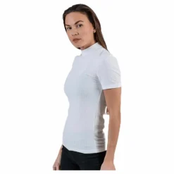 Pieces Kylie Ss T-Neck Top White Vit Outlet