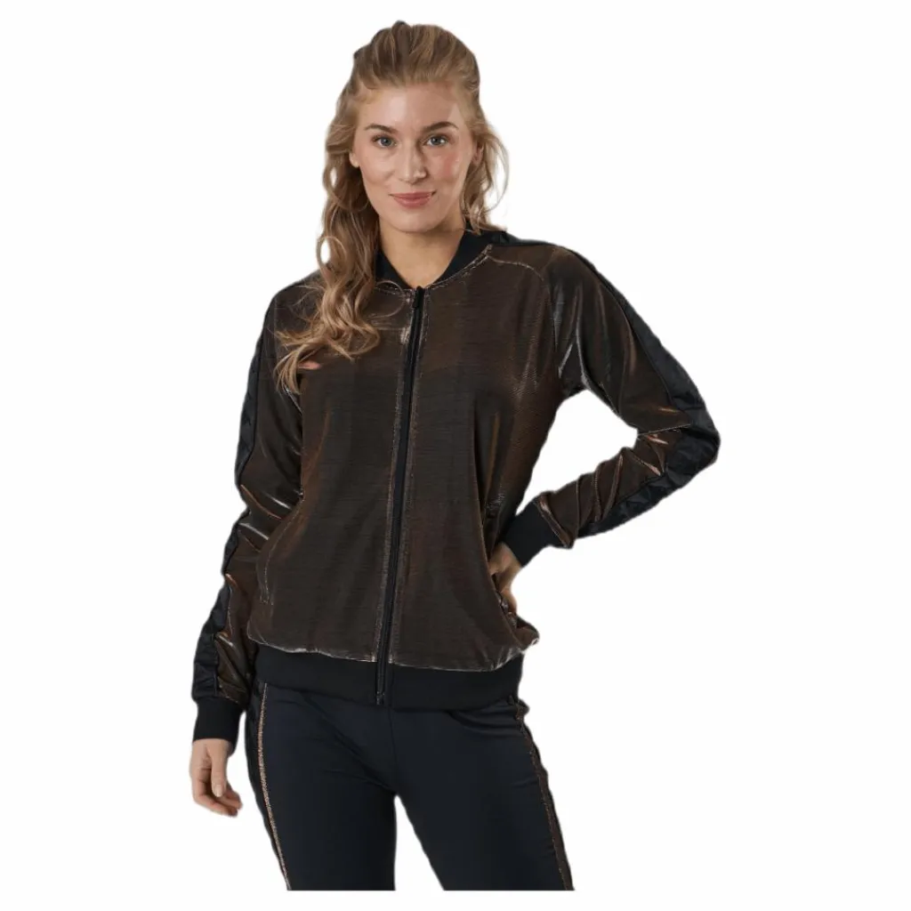 Lady Tr.Jacket, Auth Ecot Brown/Black*Kappa Outlet