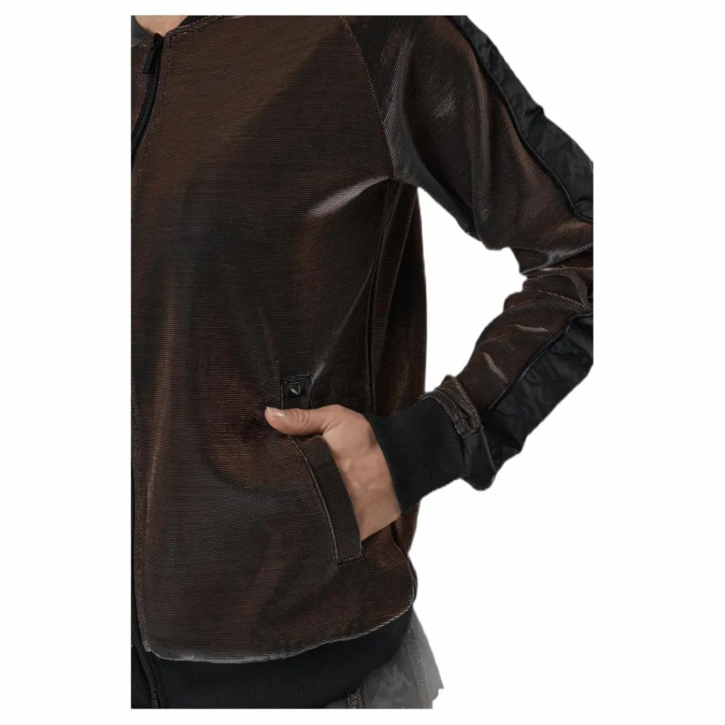 Lady Tr.Jacket, Auth Ecot Brown/Black*Kappa Outlet