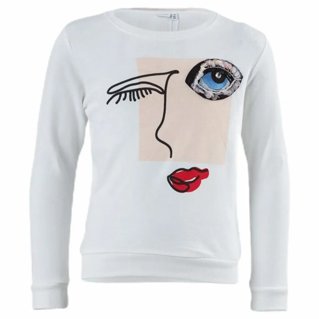 Name It Lanka Ls Sweat White Vit New