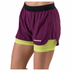 Newline 2-Lay Shorts Purple/Green Lila och Grön