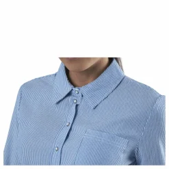 Only Lecey Ls Stripe Knot Dnm Shirt White Vit Clearance
