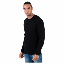 Jack & Jones Liam Knit Crew Neck Black Svart Best