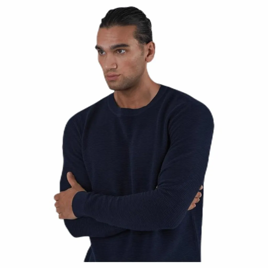 Liam Knit Crew Neck Blue*Jack & Jones Outlet