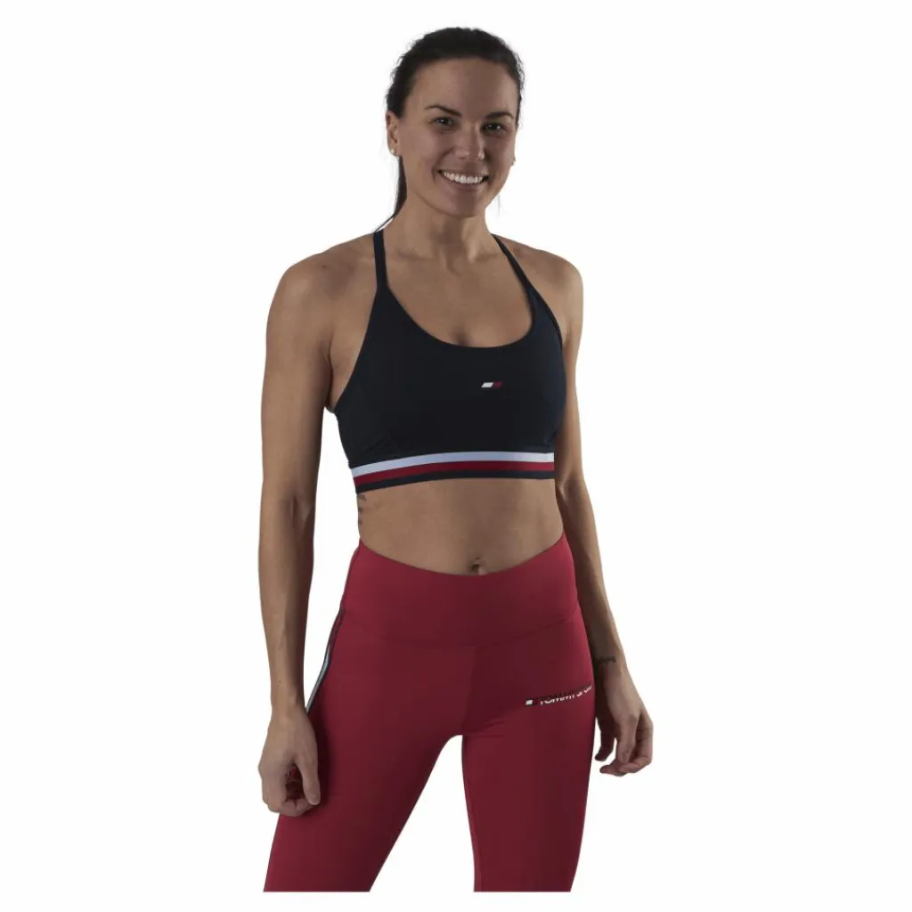 Light Intensity Gb Stp Racer Bra Blue*Tommy Hilfiger Sport Clearance