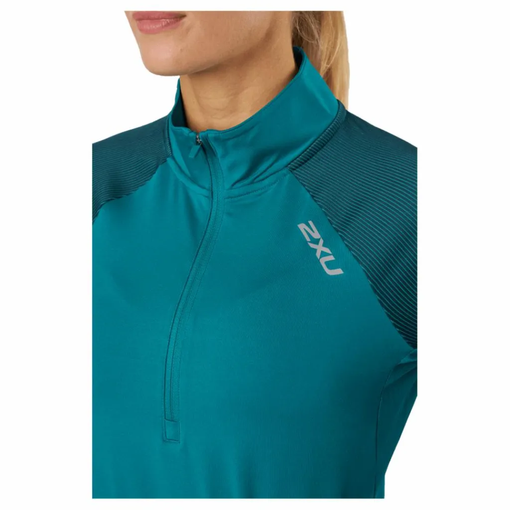 2XU Light Speed 1/2 Zip Jade/silver Reflective Turkos Best