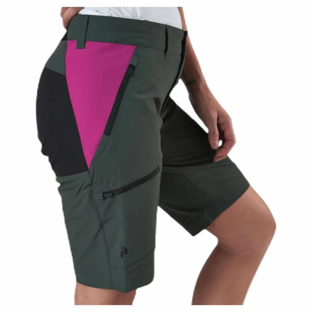 Peak Performance Light SS Carbon Shorts Pink/Green Rosa och Grön Clearance