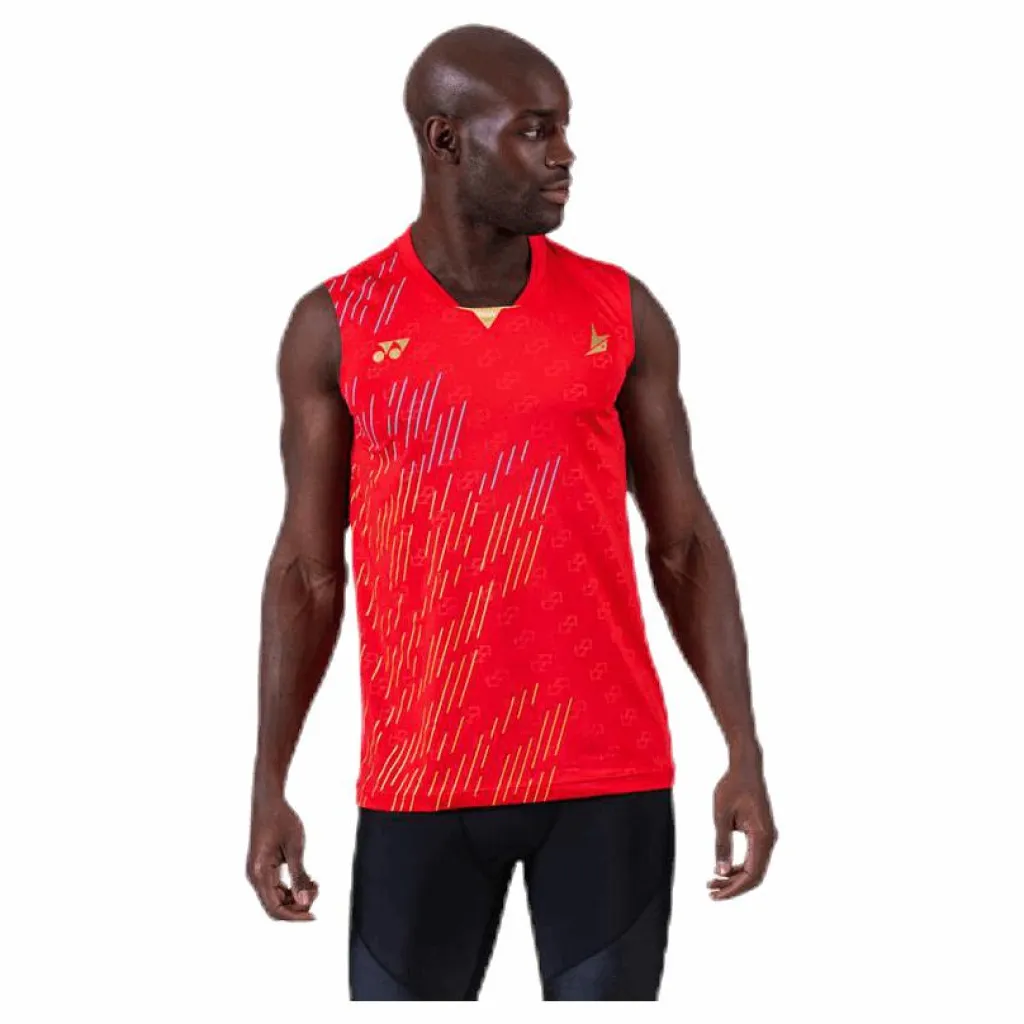 Yonex Lin Dan Match Shirt Red Röd
