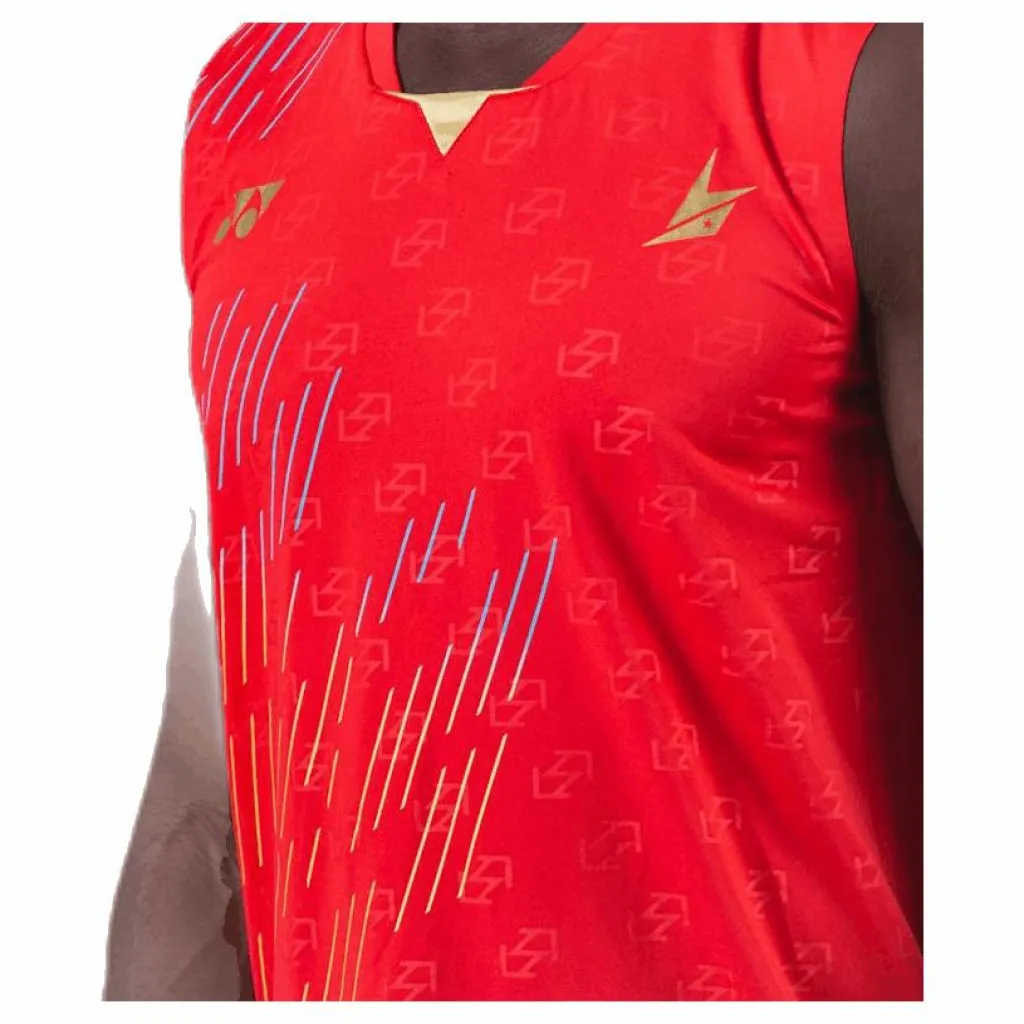 Yonex Lin Dan Match Shirt Red Röd