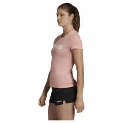 adidas Linear Slim Tee Pink Rosa New