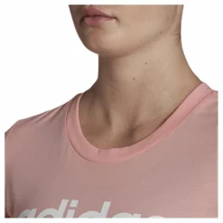 adidas Linear Slim Tee Pink Rosa New