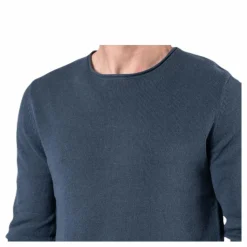 Linen Knit Crew Neck Blue*Jack & Jones