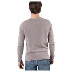 Jack & Jones Linen Knit Crew Neck Grey Grå