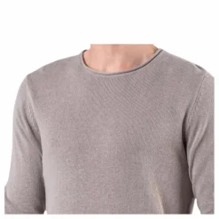 Jack & Jones Linen Knit Crew Neck Grey Grå