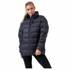 Kappa Logo Amby Padded Jacket Grey Svart