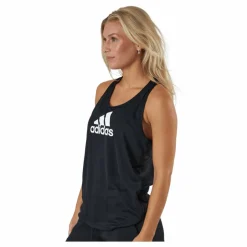 adidas Logo Sport Tank Top Black / White Svart New