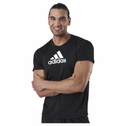 adidas Logo Sport T-Shirt Black / White Svart Online