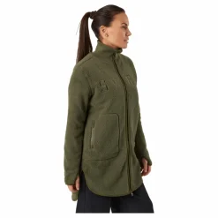 Long Pile Zip Sweat Dark Army*Svea New